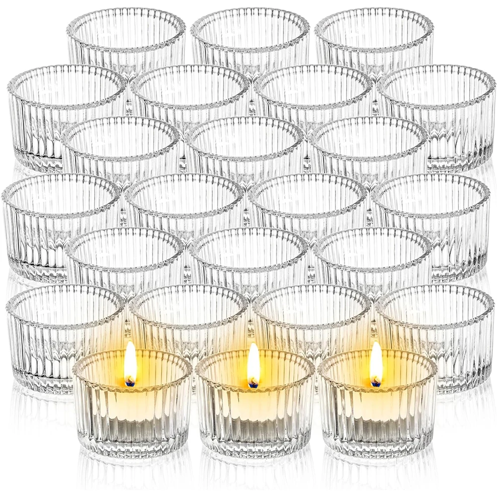 Candle Glass Supplies - 6/12 шт. прозрачных подсвечников для чайных